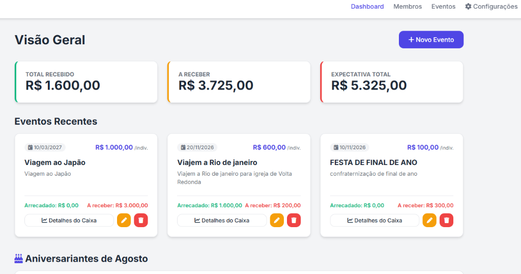 Ilustração da interface de CoralGest